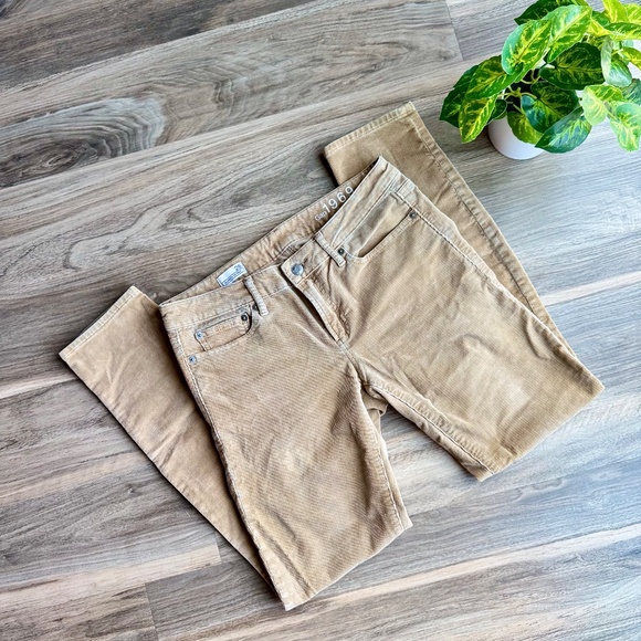 Gap 1969 Always Skinny Corduroy Palomino Brown Jeans Pants Size 28 - Picture 14 of 15